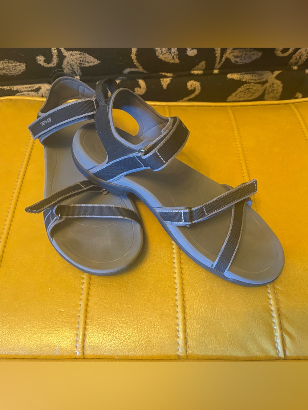 Teva Women's Black/Gray Strappy Sport Sandals